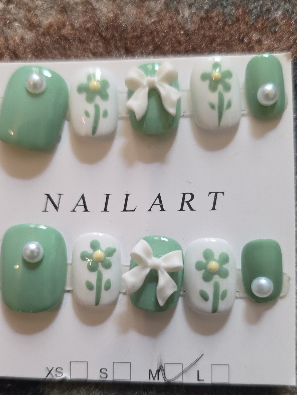 Nail Art Press-On Set Size Med